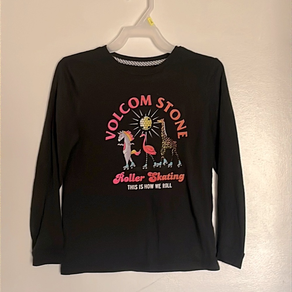 Size 6 girls long sleeve Volcom tee shirt